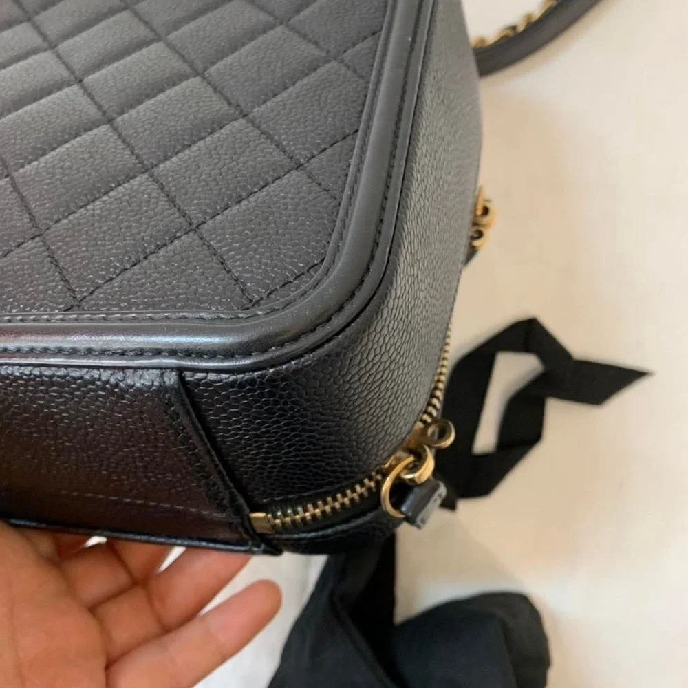Black Caviar‎ Filigree Vanity Bag GHW EUC